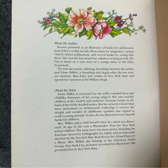 The Visit by Joan Esley Eloise Wilkin FIRST printing 1980 hardcover 9x12 vintage - Picture 13 of 15